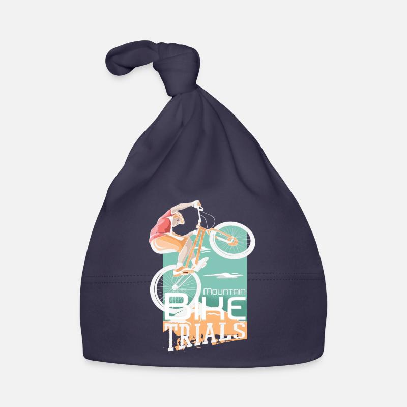Trial de VTT - Bonnet bio Bébé - marine
