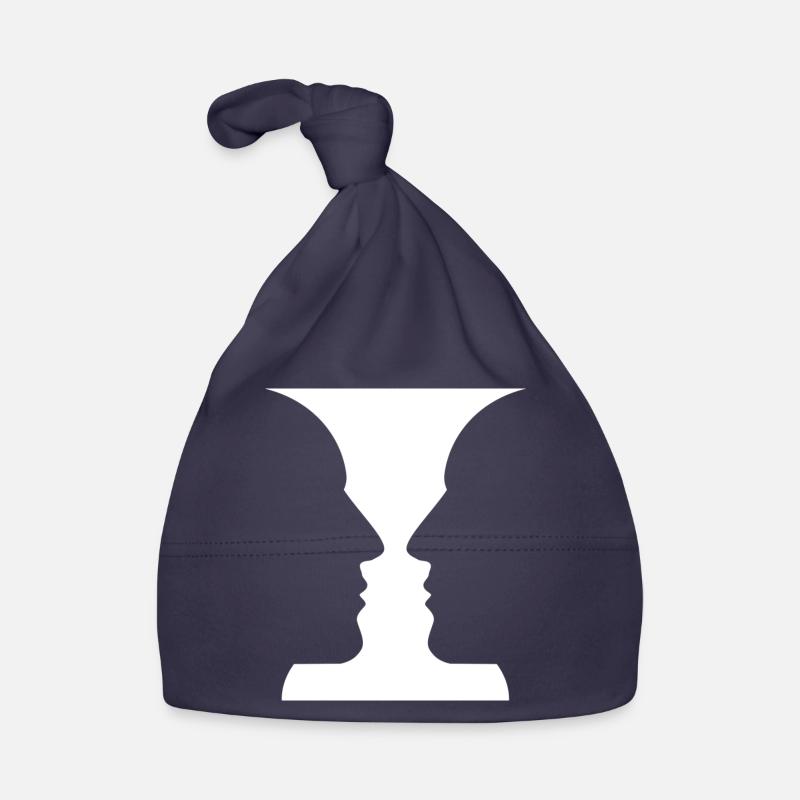 Köpfe oder Vase Optische Täuschung Baby Bio-Mütze