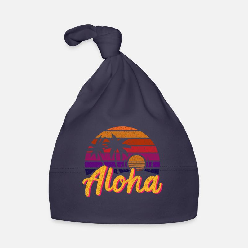 Aloha Rétro - Bonnet bio Bébé - marine