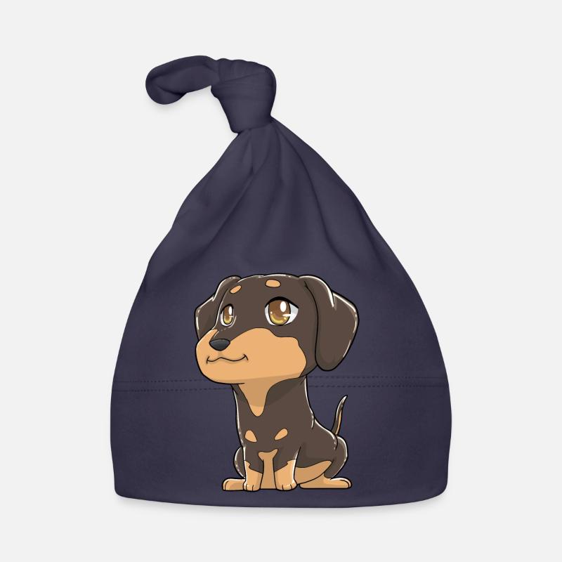 Teckel mignon Kawaii Bonnet bio Bébé