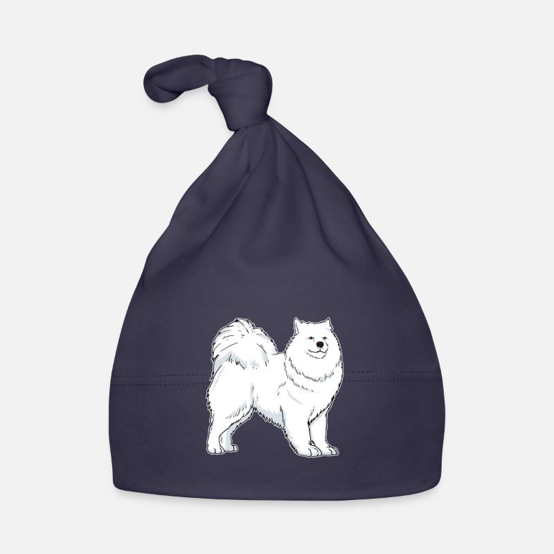 Samojede chien propriétaire idée cadeau - Bonnet bio Bébé - marine