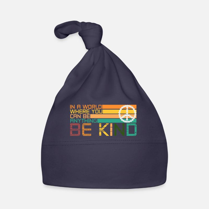 Hippie Spruch Be Kind Lifestyle Baby Bio-Mütze