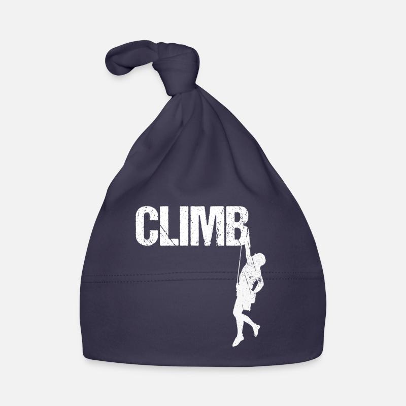 Climb Klettern Climber Abseilen Bergsteigen Design Baby Bio-Mütze