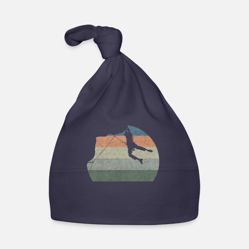 Grimpeur vintage escalade alpiniste boulderer - Bonnet bio Bébé - marine