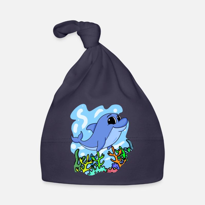 Dolphin Organic Baby Cap