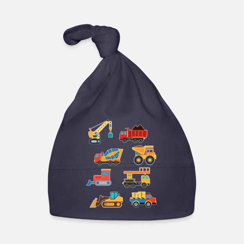 Bagger Baustelle Kinder Geschenkidee Baby Bio-Mütze
