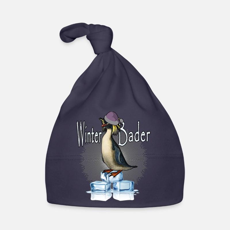 bain de glace bain de glace bain d'hiver bonnet de pompon glace froide Bonnet bio Bébé