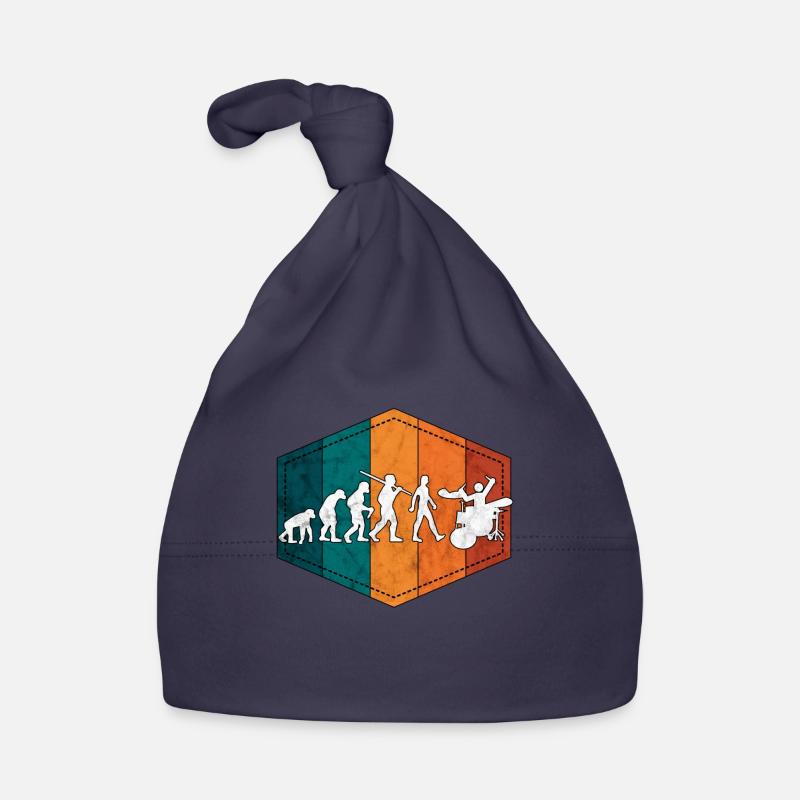 Drums evolution drummer retro Organic Baby Cap