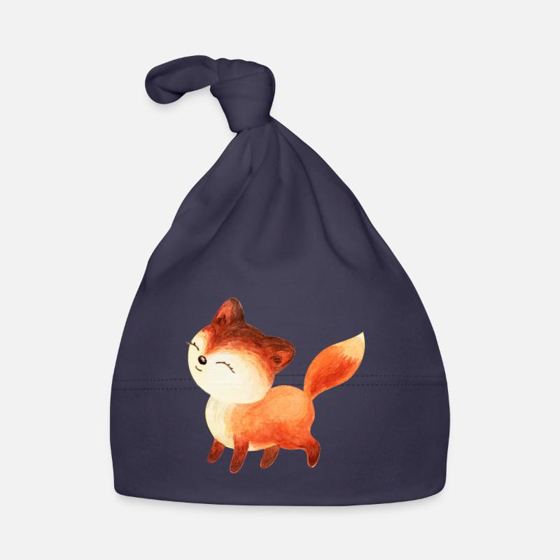 Fox foxes foxy forest animal cute red fox cute Organic Baby Cap