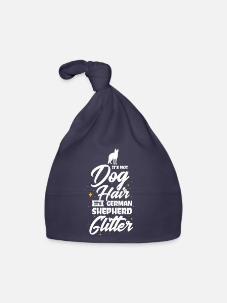 Schäferhund Design für einen Hundebesitzer - Baby Bio-Mütze - Navy - Vorne