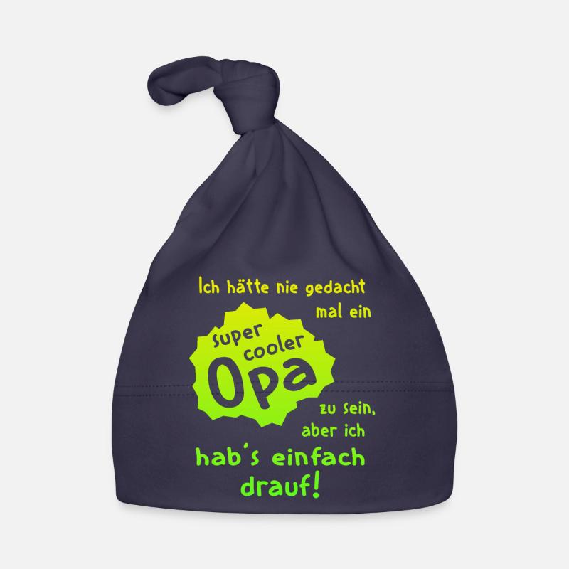 Opa - Super Cool - Baby Bio-Mütze - Navy