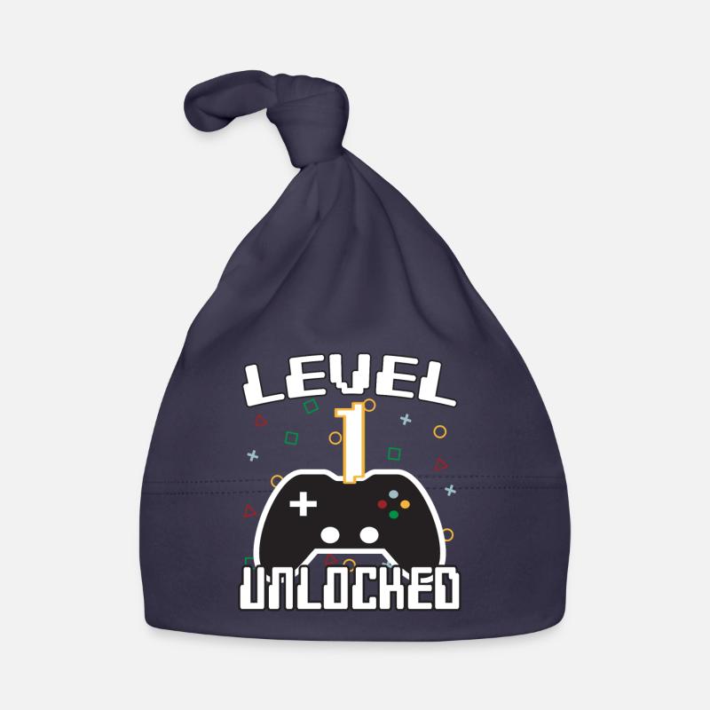 Level 1 unlocked Gamer Gift Idea Organic Baby Cap