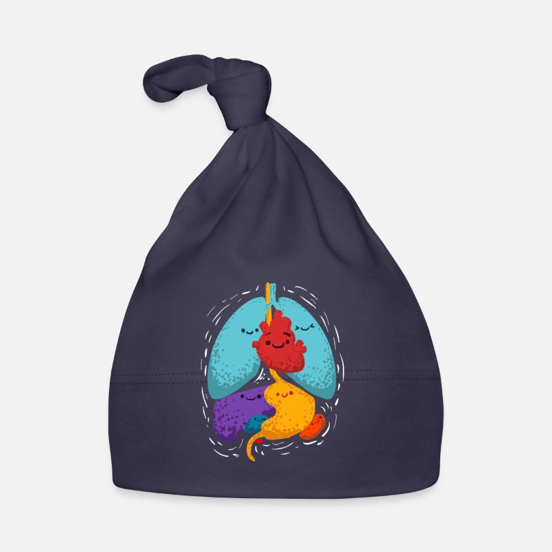 Cadeau d’anatomie des organes internes pour les médecins - Bonnet bio Bébé - marine