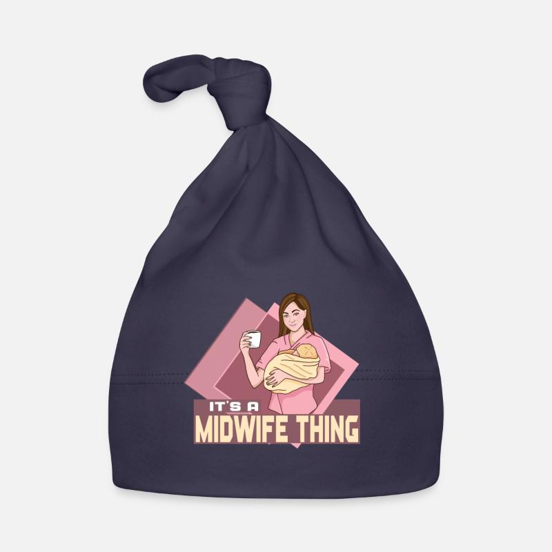 It’s a Midwife Thing - Bonnet bio Bébé - marine
