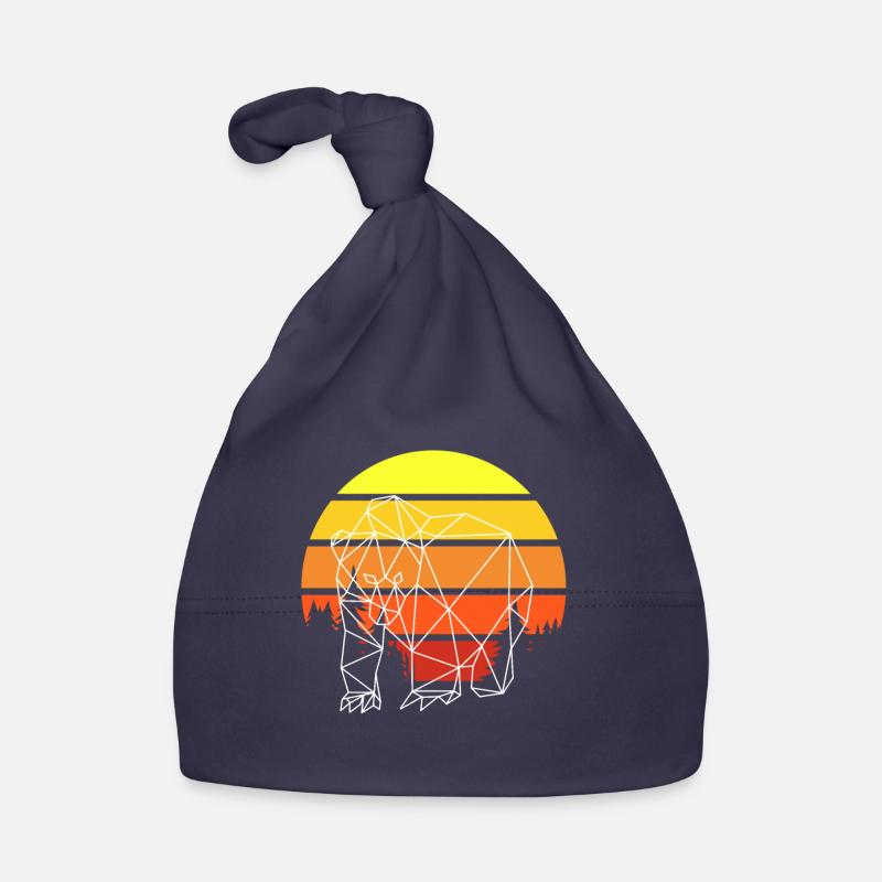Bär Polygon Sunset Baby Bio-Mütze