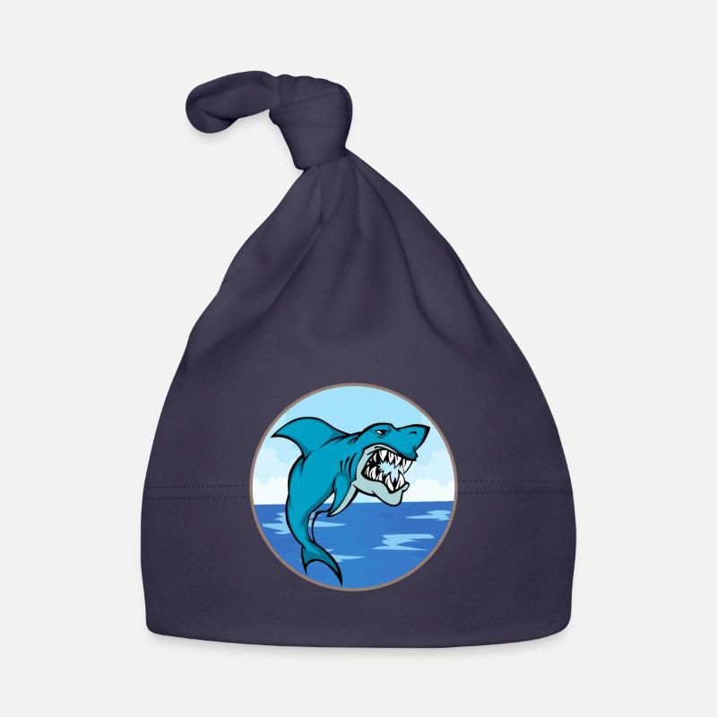 Megalodon - Bonnet bio Bébé - marine