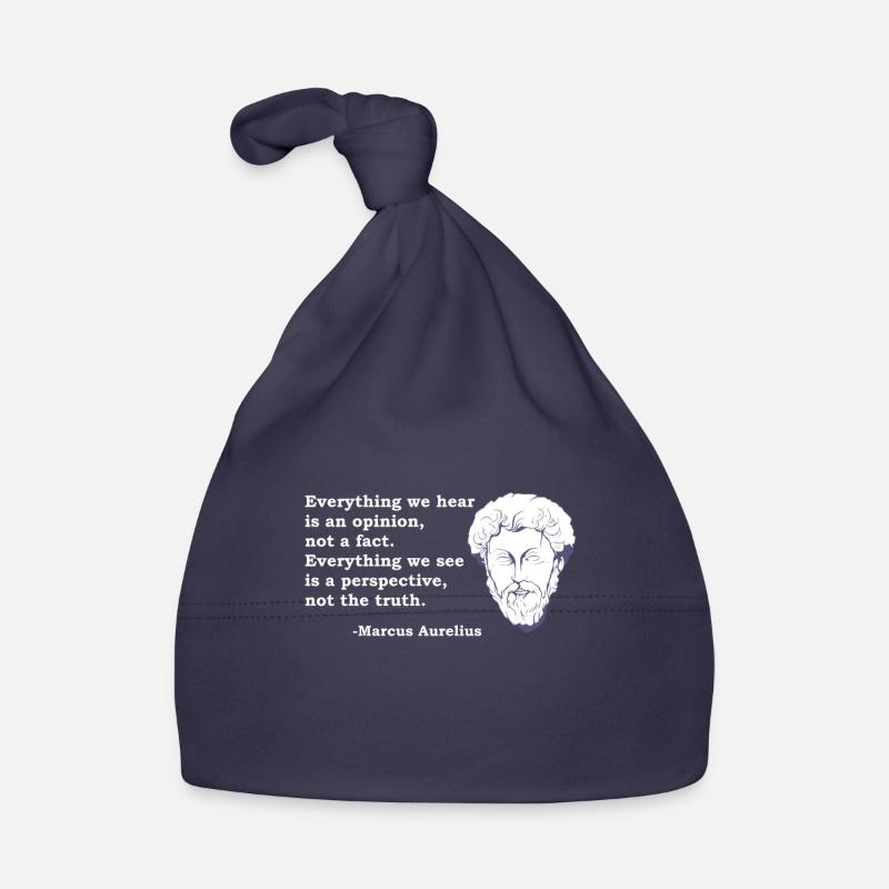 Marcus Aurelius citation philosophie philosophe Stoic - Bonnet bio Bébé - marine