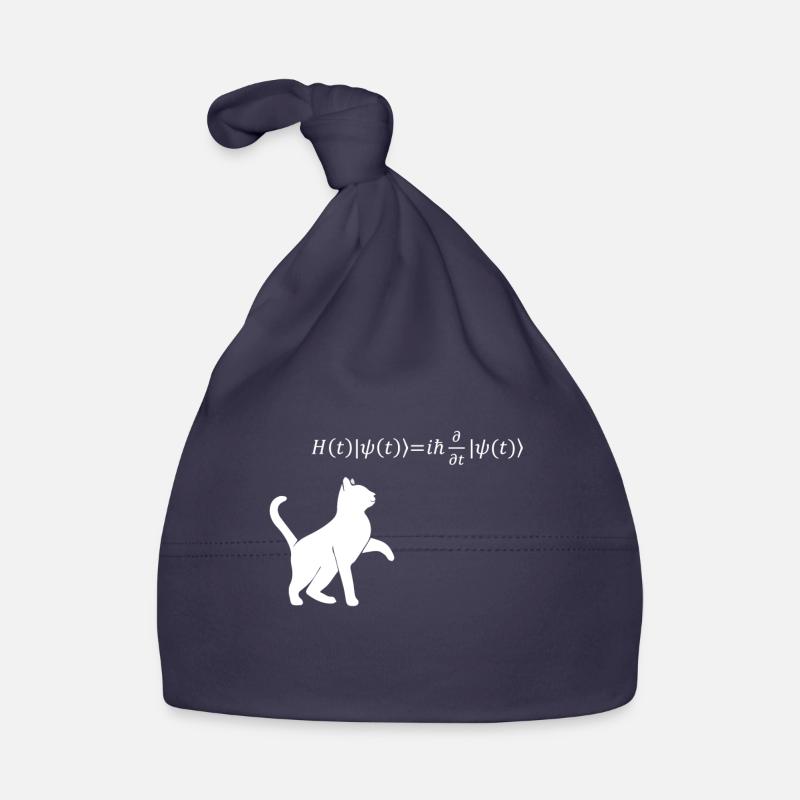 Schrödingers Katze - Physiker Geschenk Physik Nerd - Baby Bio-Mütze - Navy