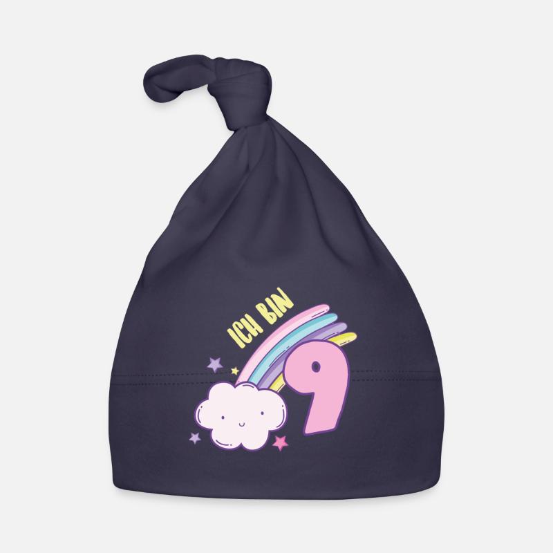 Fille J’ai 9 ans 9 anniversaire Pinker Bonnet bio Bébé
