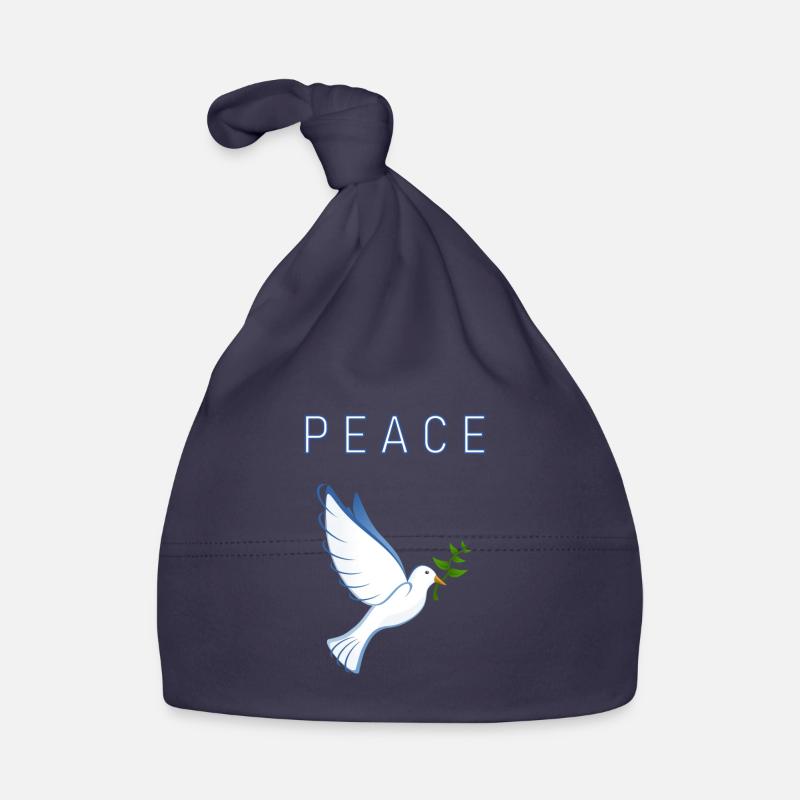 Colombe de la Paix - Bonnet bio Bébé - marine