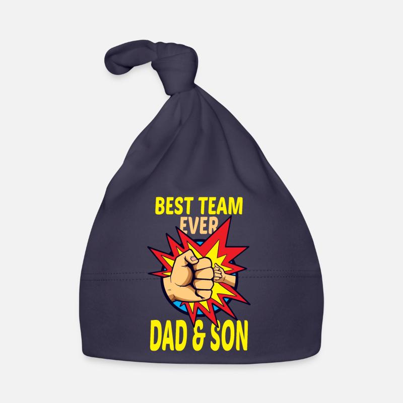 Father and Son Best Team Forever Gift Dad Organic Baby Cap