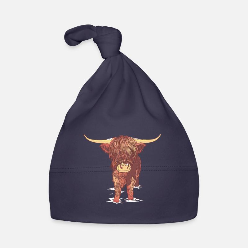 Vache écossaise Vache Bébé Veau Bonnet bio Bébé