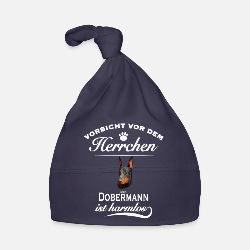 Dobermann - Vorsicht vor dem Herrchen Baby Bio-Mütze