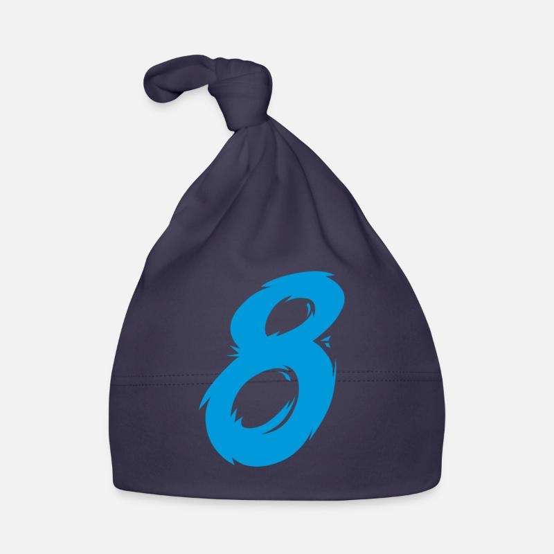 Nombre 8 - Bonnet bio Bébé - marine