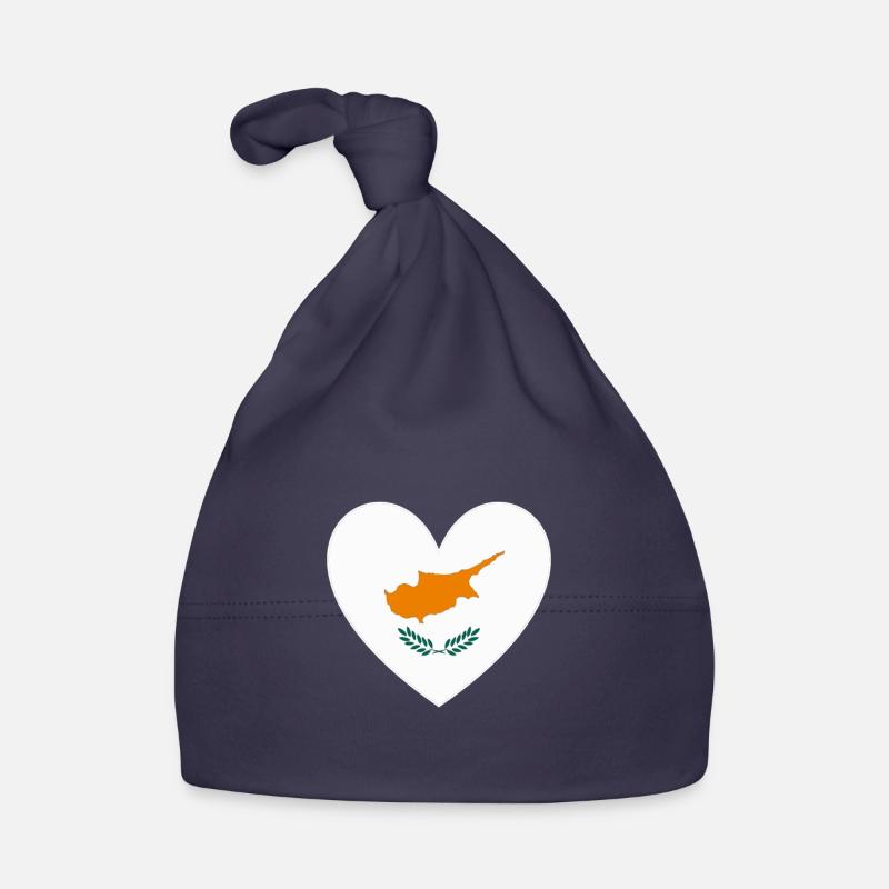 Drapeau de Chypre Coeur Bonnet bio Bébé