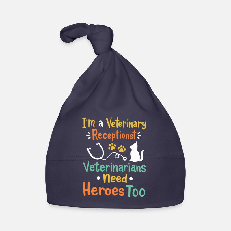 Veterinary Receptionist assistante vétérinaire cadeau Bonnet bio Bébé
