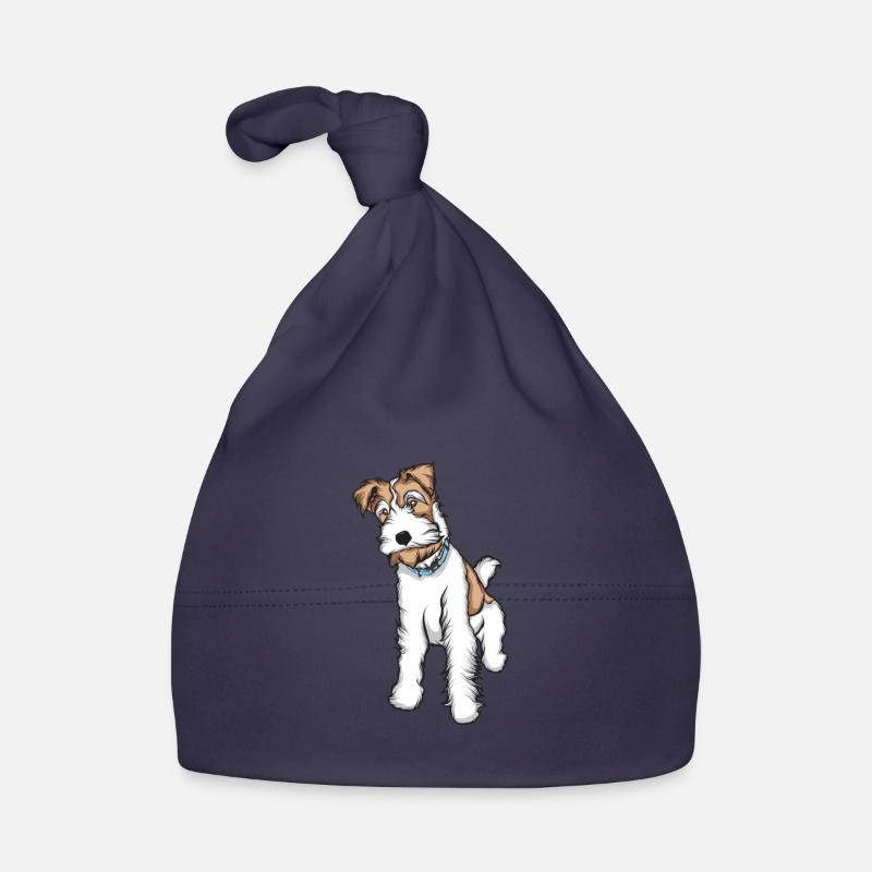Foxterrier Drahthaar | Foxterrier T-Shirt Baby Bio-Mütze