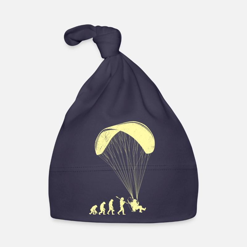 Paramotor Evolution Affe Mensch Paraglider - Baby Bio-Mütze - Navy