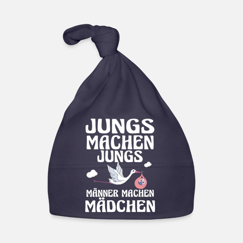 Jungs machen Jungs Männer machen Mädchen Storch Baby Bio-Mütze
