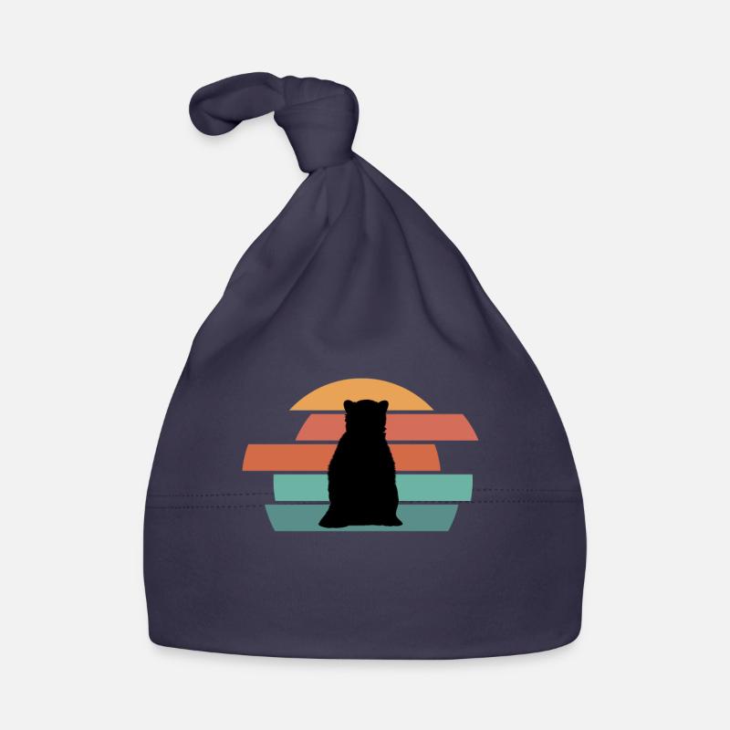 Ours Sauvage Ours brun - Bonnet bio Bébé - marine