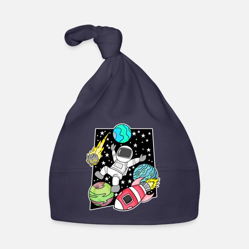 Astronaute dans l’espace avec fusée Bonnet bio Bébé
