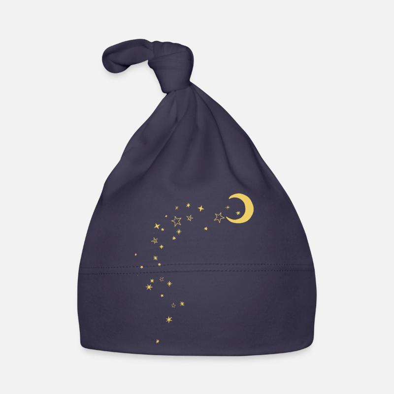 Lune et étoiles Bonnet bio Bébé