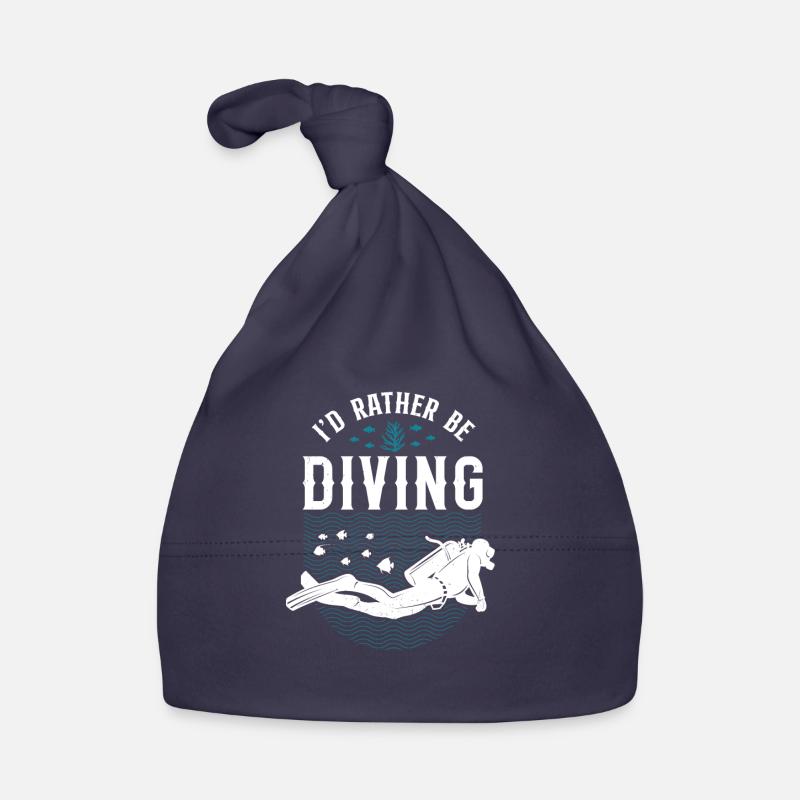 Scuba Diver I'D Rather Be Diving Baby Bio-Mütze