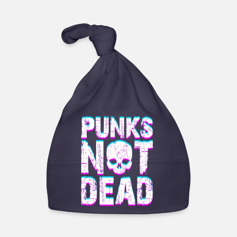Punk Rock Spruch Punks Not Dead Punker Rocker Baby Bio-Mütze