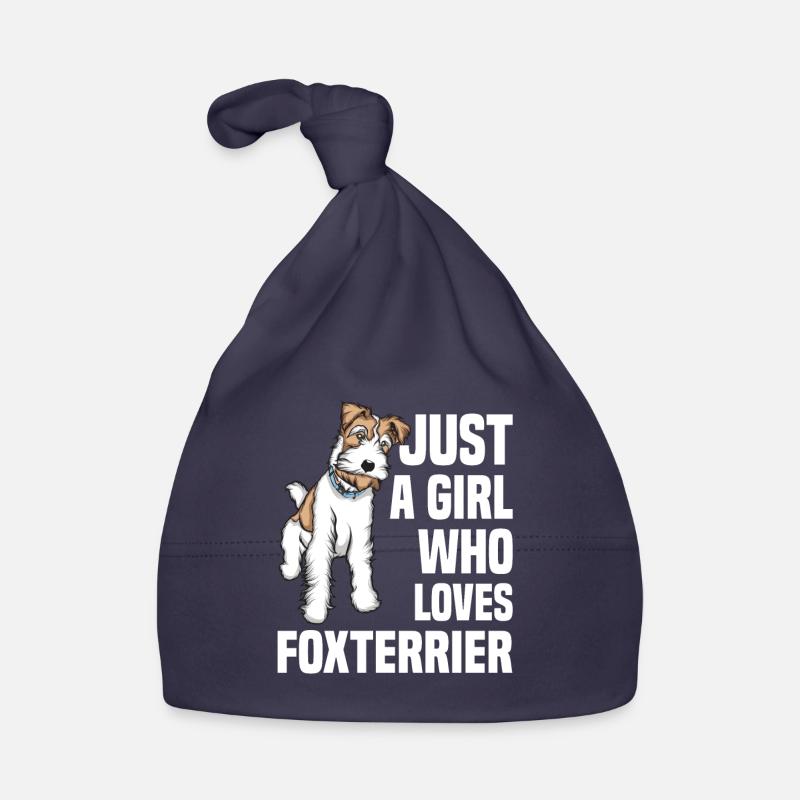 Foxterrier Drahthaar | Foxterrier - Baby Bio-Mütze - Navy