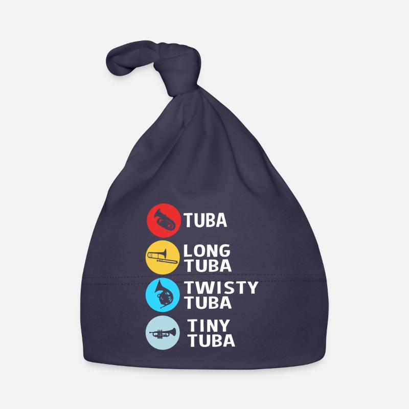 Tuba Blechblasinstrumente - Bonnet bio Bébé - marine