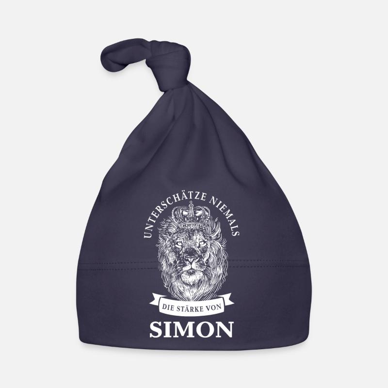 Simon Geschenk Name Löwe Baby Bio-Mütze