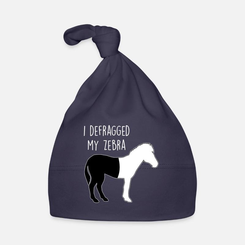 I defragged my Zebra Coder Informatiker Hacker Baby Bio-Mütze