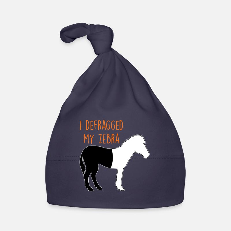 Defragmentiertes Zebra Informatiker Witz Coder Baby Bio-Mütze
