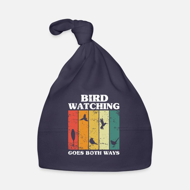 Bird Watching Binoculars Bird Illustration Organic Baby Cap