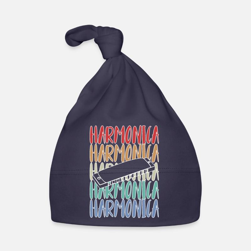 Harmonica Harmonica Player Vintage - Organic Baby Cap - navy