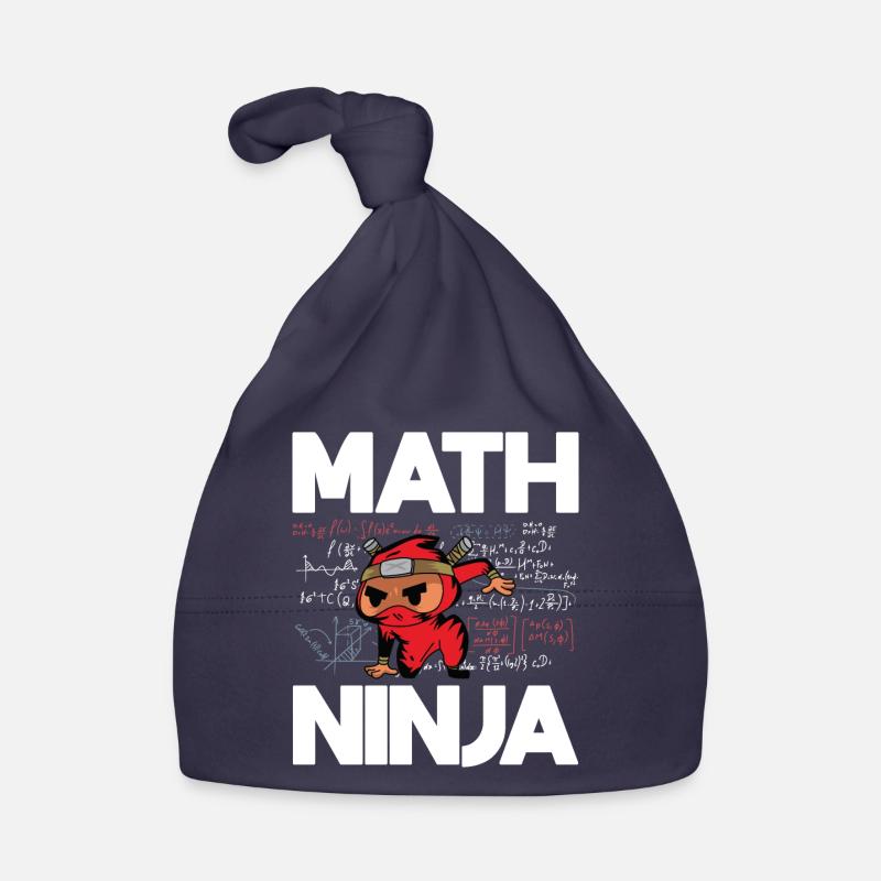 Funny Math Ninja For Mathematics Teacher Student Organic Baby Cap