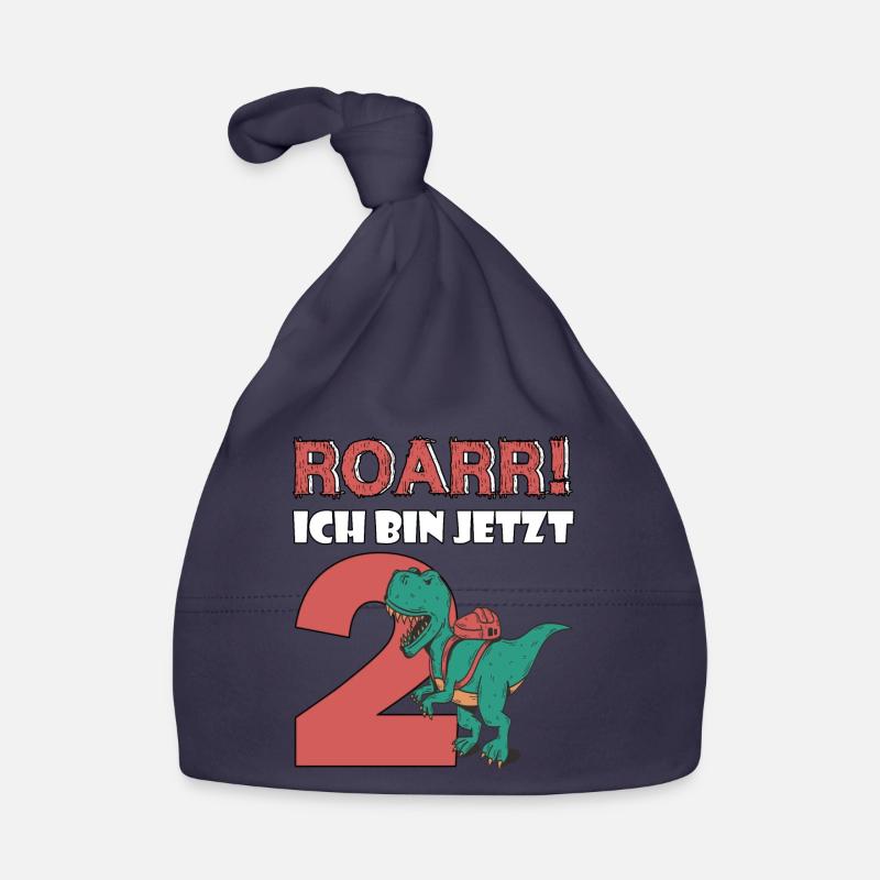 2 Geburtstag Dino Trex 2 Jahre Kindergeburtstag Baby Bio-Mütze