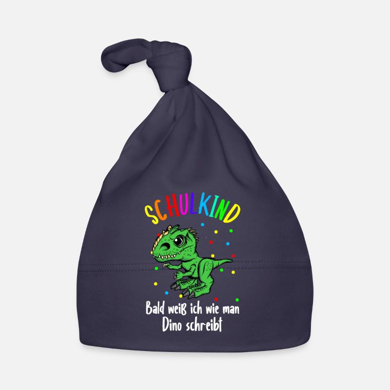 Schulkind Dino | Ich bin ein Schulkind Baby Bio-Mütze