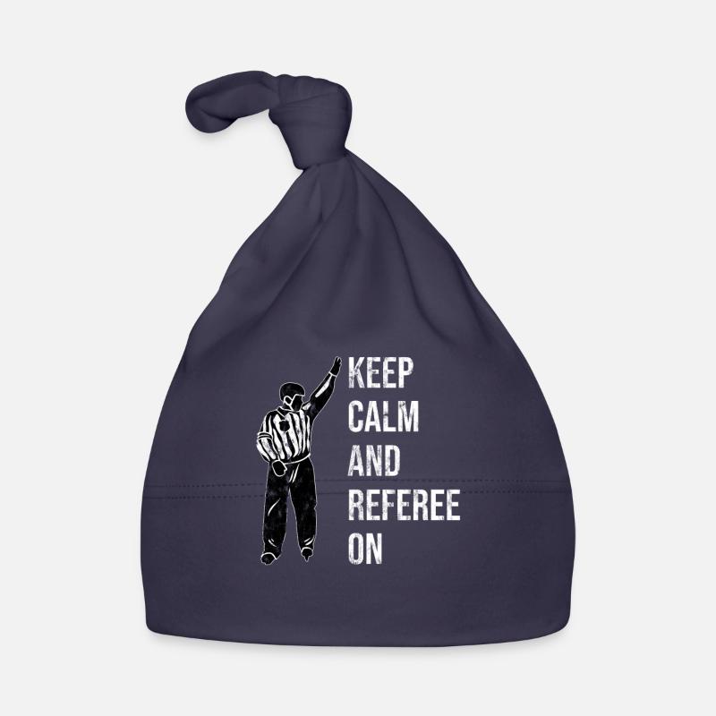 Keep Calm And Referee On Eishockey Schiedsrichter Baby Bio-Mütze