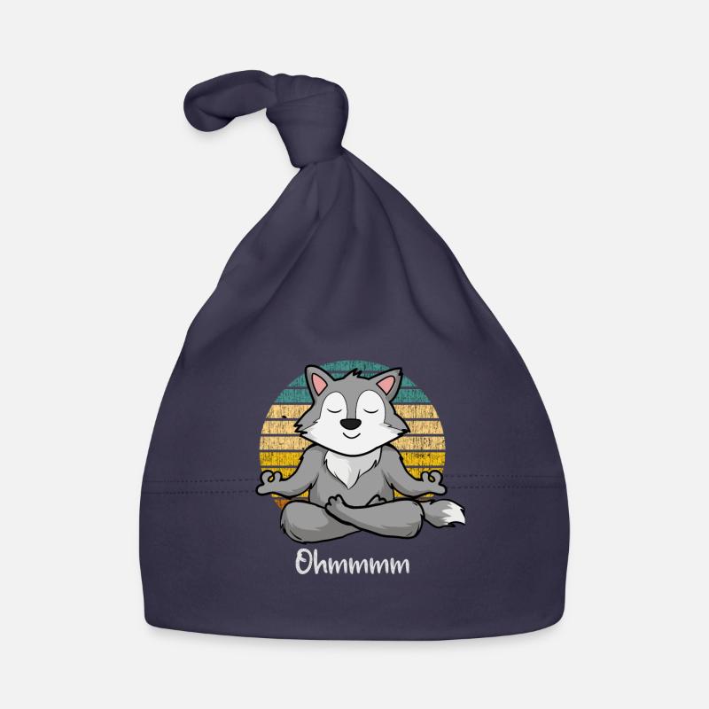 Meditation Wolf - Yoga Wolf Baby Bio-Mütze